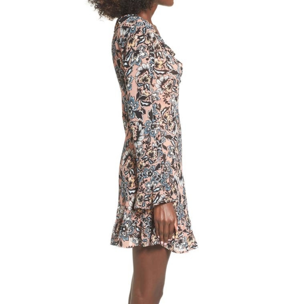 For Love And Lemons Floral Mini Dress - Pink and Blue - Picture 2 of 6